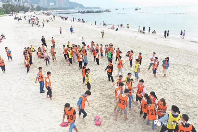 納宏光電員工進行游戲